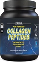 Pride Nutrition Collagen Peptider Powder Naturligt -sour hydrolyseret collagen pulver - Sund hår, hud og negle support - Type I & III Grass- Fed Collagen Kosttilskud til kvinder og mænd - 16oz