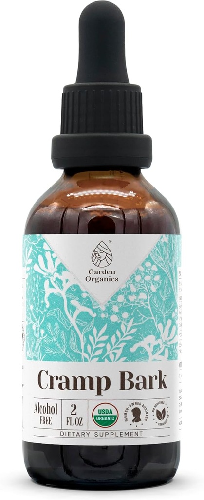 Cramp Bark Alkohol- Free Natural Tincture Extract, Immunsystemet Booster, Flydende dråber Lavet af 100% Cramp Bark (Viburnum opulus) Tørret Bark (2 fl oz)