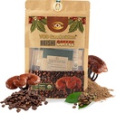 VOS GANOLUCIDUM - 100% Organic Reishi Coffee, 2 in 1 Reishi Mushroom with Coffee, 5 Sachets, Great Tasting, Mushroom Supplement, Support for Energy & Immunity Supplement (0.7 oz each)