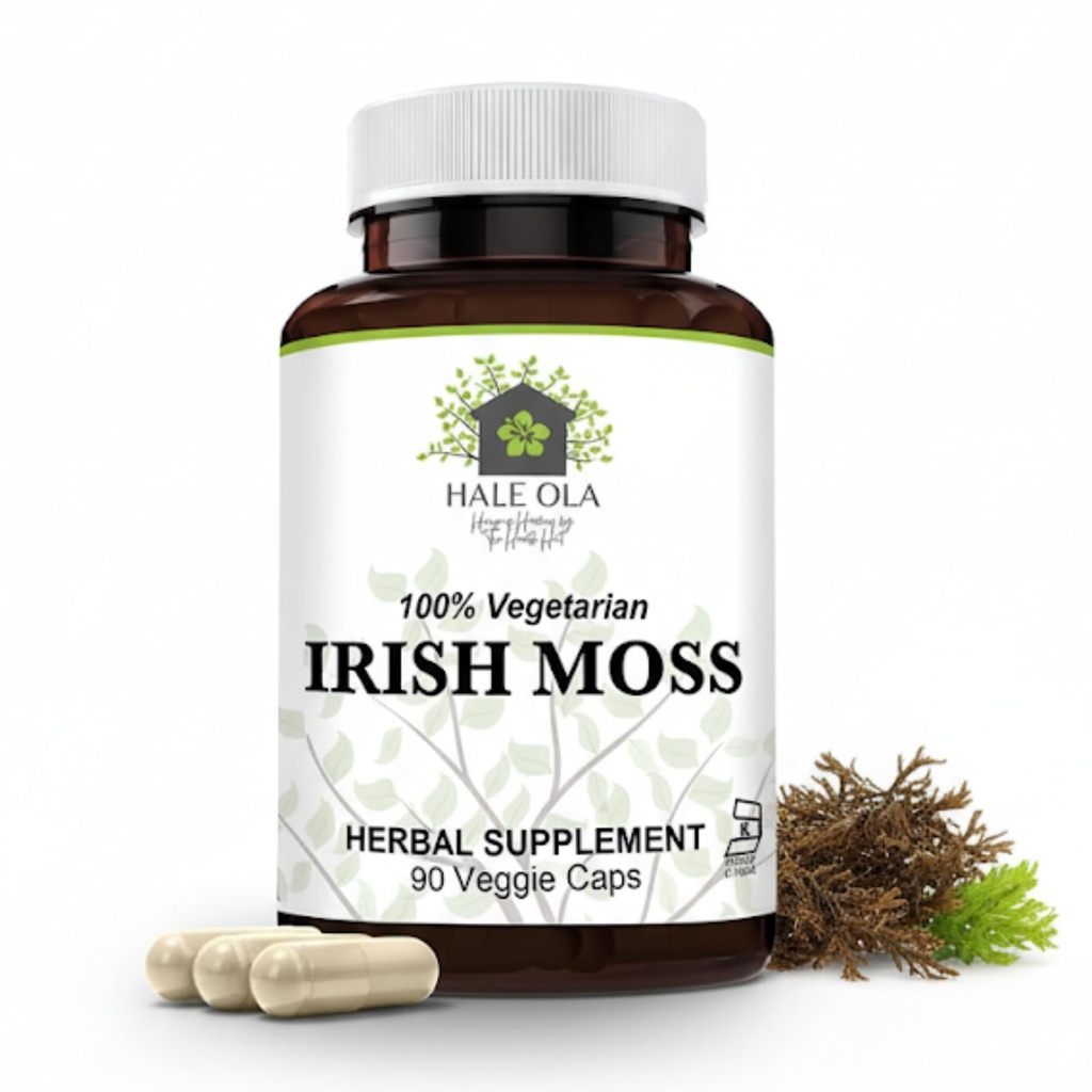 Irish Sea Moss Capsules - High Strength 450mg Vegan Sea Moss Supplement - Understøtter Gut Health, Øger immunitet, afgiftning, fremmer sund hud, hår & negle sundhed - Nutrient- Rich Superfood