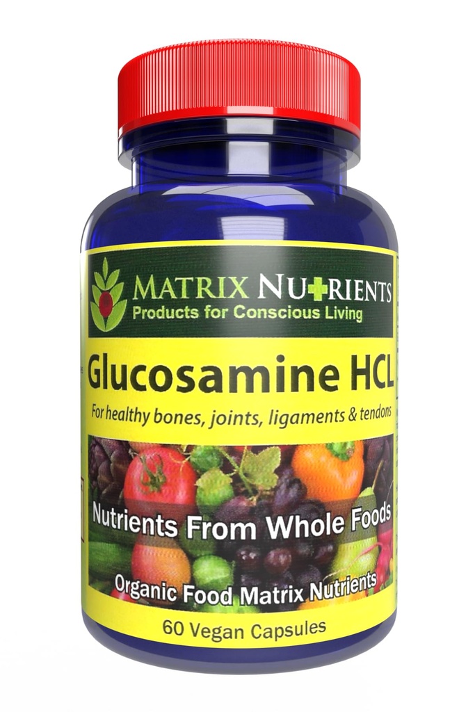 GLUCOSAMINE HCL - Cartiage Builder! Opretholde sunde Joints, Bones, Ligaments og Tendons. Absorptionsrate op til 98% - Vegankapsler (60ct)