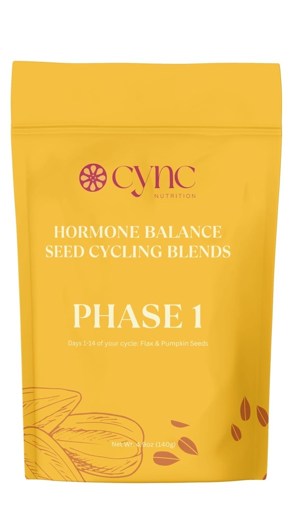 Organic Seed Cykelsæt; PMS PCOS og Endometriosis Relief • 124; Cykelsynkronisering kit Soothe Cramp, Hormonal Acne, Mood Swings og General PMS • 124; PMDD Support • 124; 100% Plant baseret • 124; Progesteron Support