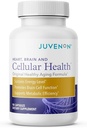 Juvenon Cellular Health Mea124; Heart, Brain Supplement med Acetyl L- Carnitin og Biotin - Understøtter NAD + funktion, energiproduktion, Mood, Revitalized Metabolisme, Mental Focus & Clarity (90 kapsler)