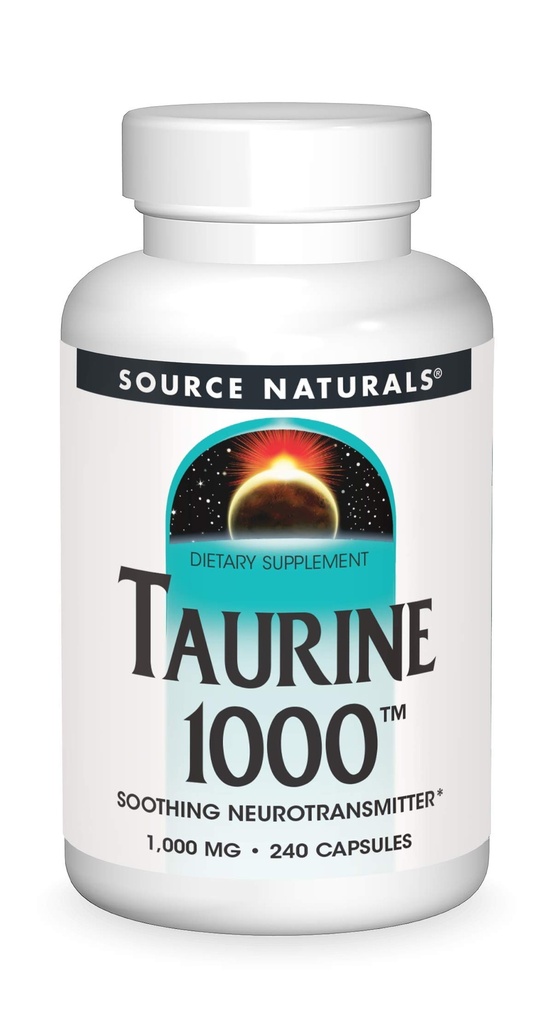 Source Naturals Taurine, Lindrende Neurotransmitter *, 1000mg - 240 kapsler
