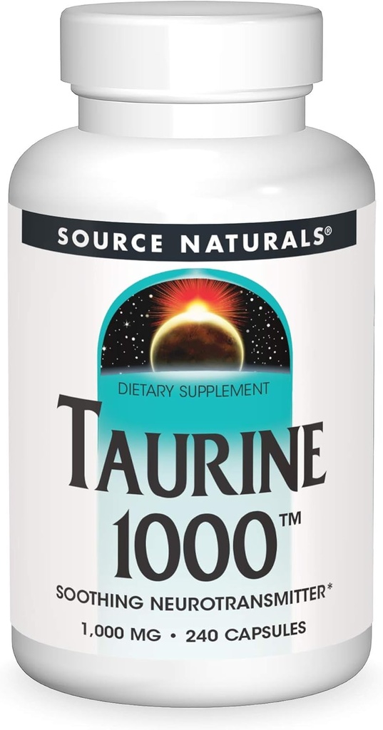 Source Naturals Taurine, Lindrende Neurotransmitter *, 1000mg - 240 kapsler