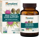 Himalaya Milk Thistle Leverstøtte - med Chicory, Andrographis, Mælkebøtte, og Silymarin til lever rense, Detox og funktion - Vegan, Non- GMO, Gluten Free, 350 mg, 60 kapsler