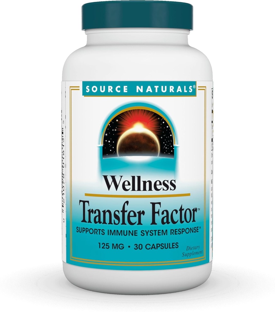 Kilde Naturals Wellness Transfer Factor, understøtter immunsystemet respons * 125mg - 30 kapsler