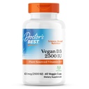 Læger Bedste Vegan D3 2500 IE (Vitashine), Plant Sourced Vitamin D3, Non- GMO, Gluten Free, Soy Free, Vegan 60 Veggie Caps