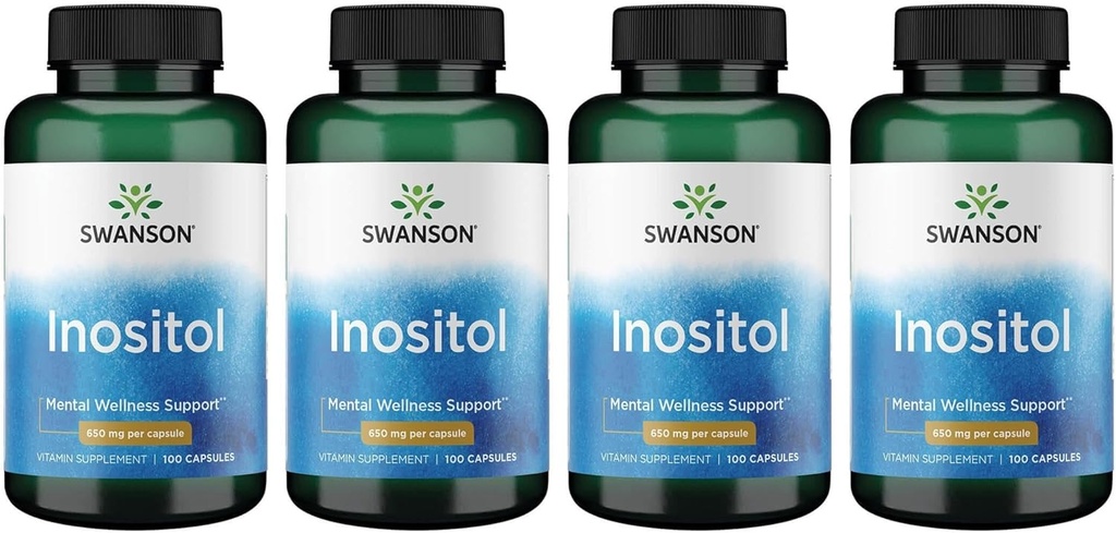 Swanson Inositol 650 Milligram 100 kapsler (4 stk.)