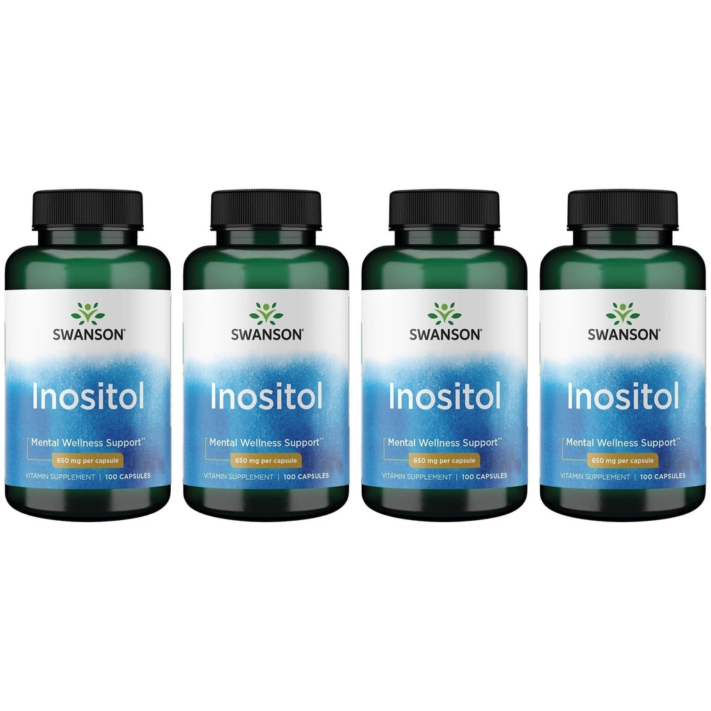 Swanson Inositol 650 Milligram 100 kapsler (4 stk.)