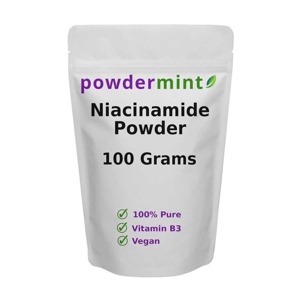 Niacinamid Pulver (vitamin B3) Pure Niacin Pulver 500 mg Flush- Free Supplement (100 Bedste)
