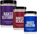 NAKED Muscle Growth and Recovery Bundle: Pure Glutamin, Creatin, og Unflavored BCAAs