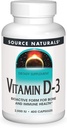 Kilde Naturals Vitamin D-3, Understøtter Bone & immunforsvar, 2000 iu - 400 kapsler