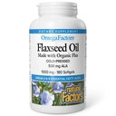 Omega Faktorer af naturlige faktorer, Flaxseed Oil, Understøtter samlet sundhed med Omega-3, 6 og 9 fede syrer, 180 softels (180 portioner)