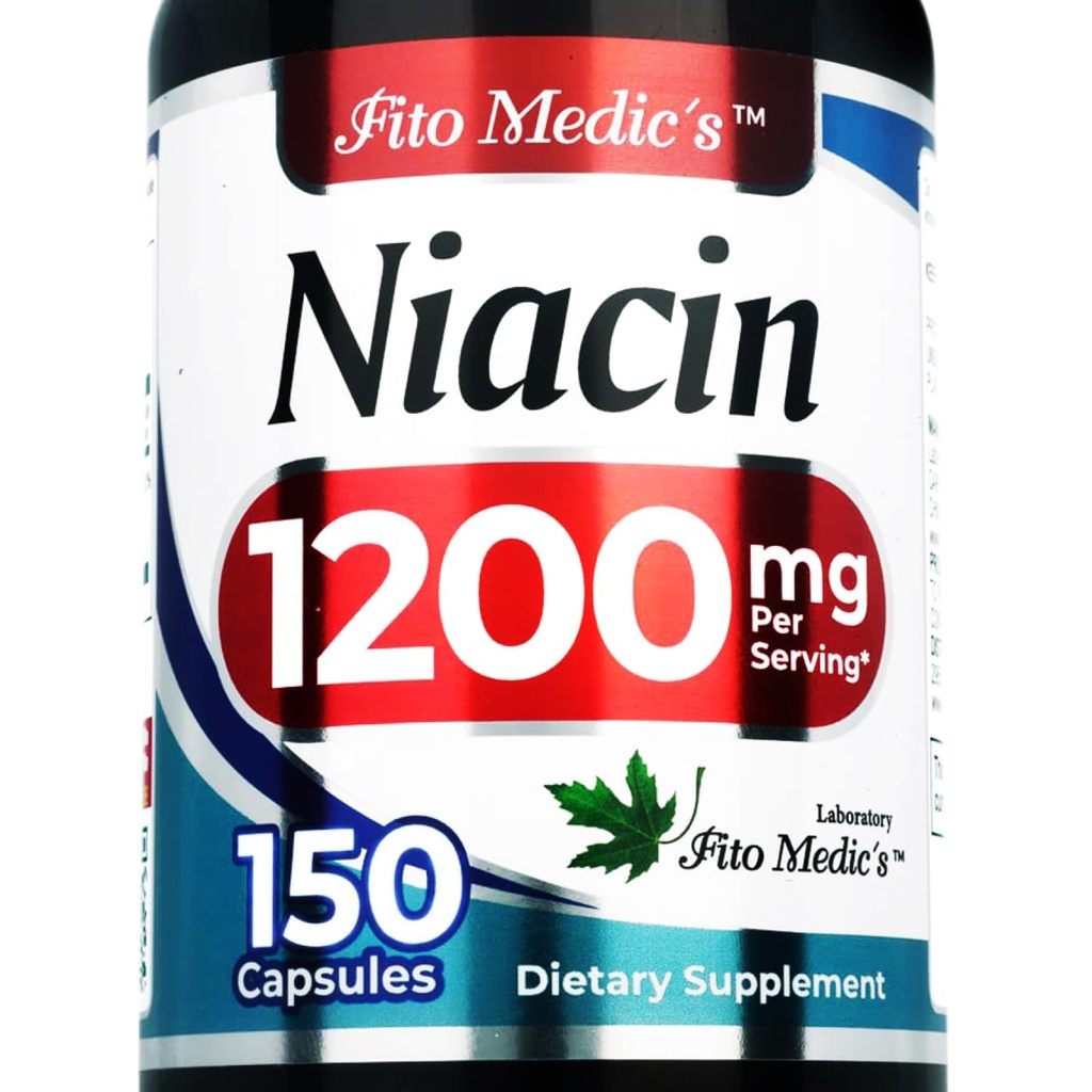 Lab - Niacin - Vitamin b3- 1200 mg per servering, 150 kapsler af - Vitamin b3 niacin - Ultra høj absorption.