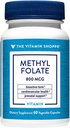 Vitamin Shoppe methylfolfolat for kvinders sundhed - Prenatal Support & Baby Development - 800 MCG (60 vegetabilske kapsler)