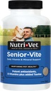 Nutri- Vet senior- Vite Multivitamin, Hundetilskud, Immunstøtte, Pet Supplies, Vitaminer til hunde, Senior Essentials, Made in USA, Multivitamin til Kæledyr, 120 Greve
