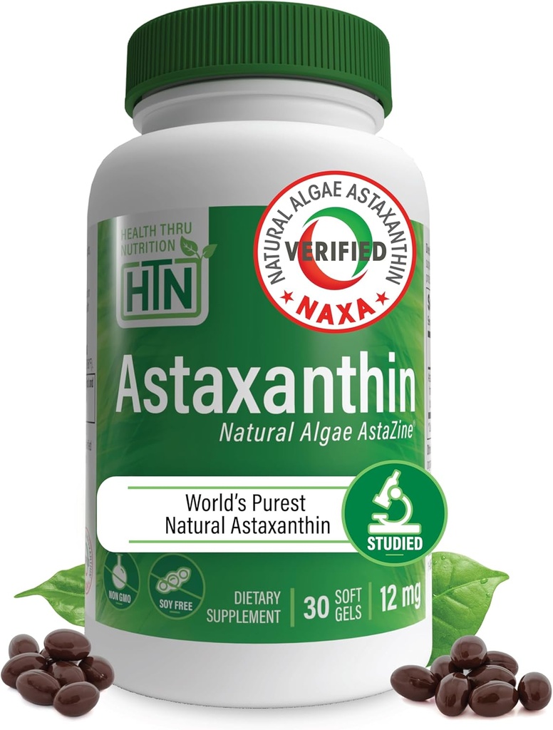 Health Thru Nutrition Astaxanthin Triple Strength 12mg Supplement 30 Softgels