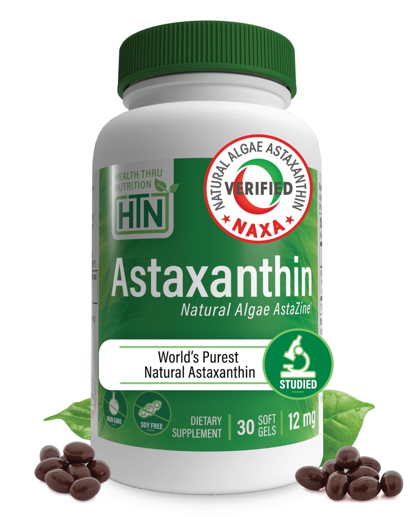 Health Thru Nutrition Astaxanthin Triple Strength 12mg Supplement 30 Softgels