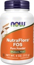 Now Foods Supplements, NutraFlora FOS (Fructooligosaccharides) Pure Powder, Prebiotic Fiber, 4 -Ounce
