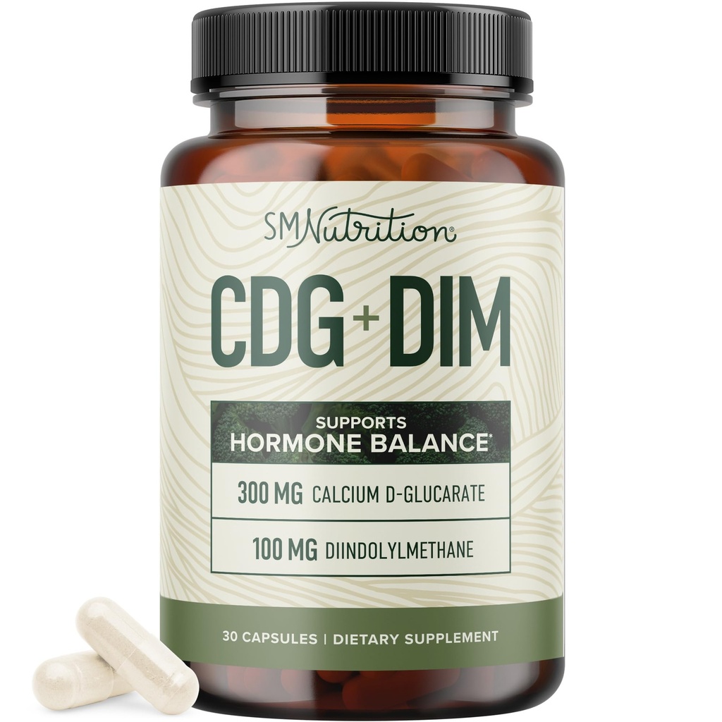 Calcium D- glucarat med DIM supplement for østrogen Detox & Hormone Balance for kvinder & mænd