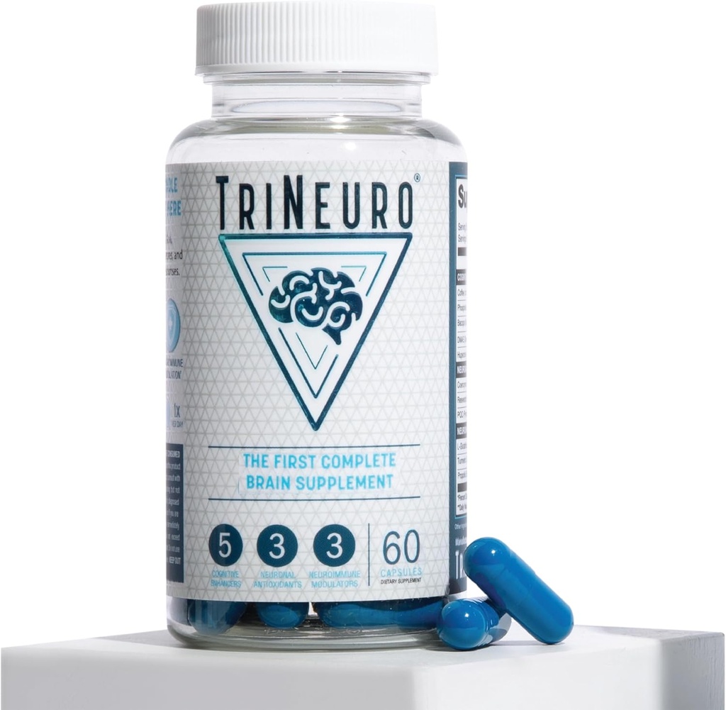 Daily Brain Supplement, NSF Certified, NeuroKirurg Formuleret Nootrop til at hjælpe Boost Memory, Forbedre Cognition & Support Brain Sundhed med Resveratrol & Glutathione, 60 Serveringer