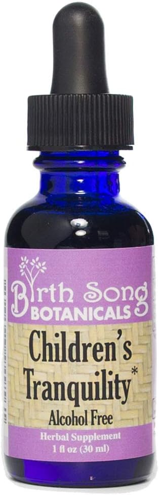 Fødsel Song Botanicals Børns Tranquility Tinktur, Urte Supplement med Valerian Root og Kamille, 1oz Flaske Børns Herbal immunforsvar, 1oz
