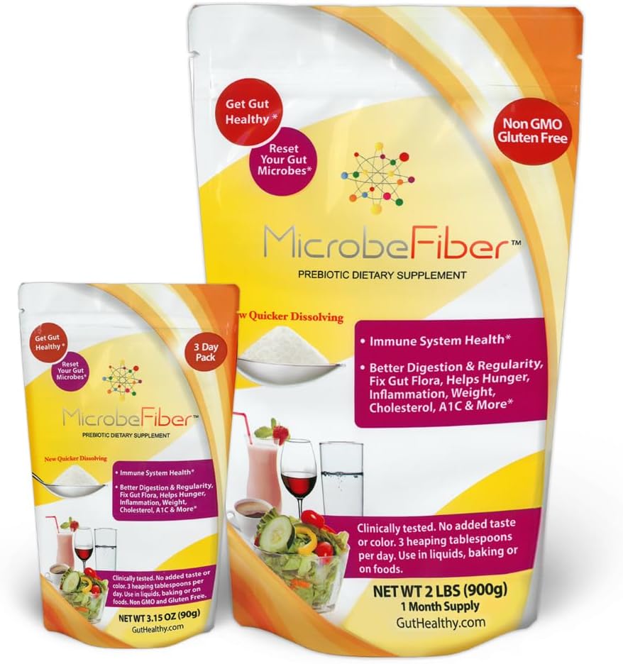 Prebiotic Opløselige Fiber - Nulstil Gut Microbes & Få Gut sund - 30 dages levering med Bonus 3- Day Pack