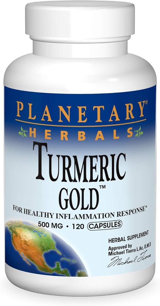 Planetariske Herbals Gurkemeje Guld 500 Mg, 120 Greve