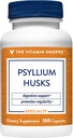 The Vitamin Shoppe Psyllium Huss - Plantago Ovata Fiber tillæg, der understøtter regularitet & sund Cholesterol, 840 mg per servering - Gluten Free (100 kapsler)