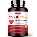 ZEBORA CoQ10- 300mg- Softgels med PQQ, BioPerine & Omega-3, 120 Servere Coenzym Q10 (Ubiquinone) Supplement til High- Absorption, Powerful- Antioxidant, Support Heart- Health & Energi- Produktion