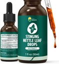 Stinging Nettle Tinktur, Organic Nettle Leaf Extract Liquid, 98% Absorption, Vegan, Non- GMO, Gluten Free, Alkohol Free- 1 Fl Oz