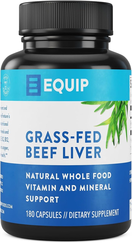 Equip Foods Grass- Fed Beef Lever Note 124; Natural Desickated Beef Lever Supplement