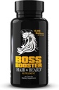 Bossman Booster supplement - 60 kapsler - MSM og 10.000 MCG Biotin Beard vækstvitaminer til mænd - 30-dages forsyning