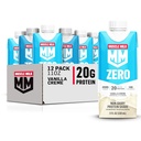 Muskelmælk Zero Protein Shake, Vanilla Crème, 11 Fl Oz Carton, 12 Pack, 20g Protein, Zero Sugar, 100 Kalorier, Calcium, Vitamin A, C & D, 4g Fiber, Energizing Snack, Packaging May Vary, 12 Count (Pack of 1)