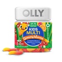 OLLY Kids Multivitamin Gummy, Samlet sundhed og immunforsvar, * Vitaminer og mineraler A, C, D, E, B og zink, Kids Chewable Supplement, Sour Fruity Punch Flavored, 70 eller 35 Day Supply - 70 Greve