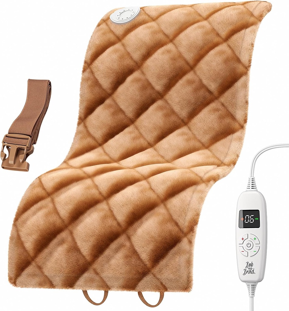 BOB OG BRAD Vægtet opvarmning Pad med Far Infrarød terapi, Stor opvarmning Pad for Body Back Deep Muscle Pain Relief, Gave for Familie Kvinder Mænd, ETL Certified & FSA / HSA Støtteberettiget 2,4lbs, 12 "x24"