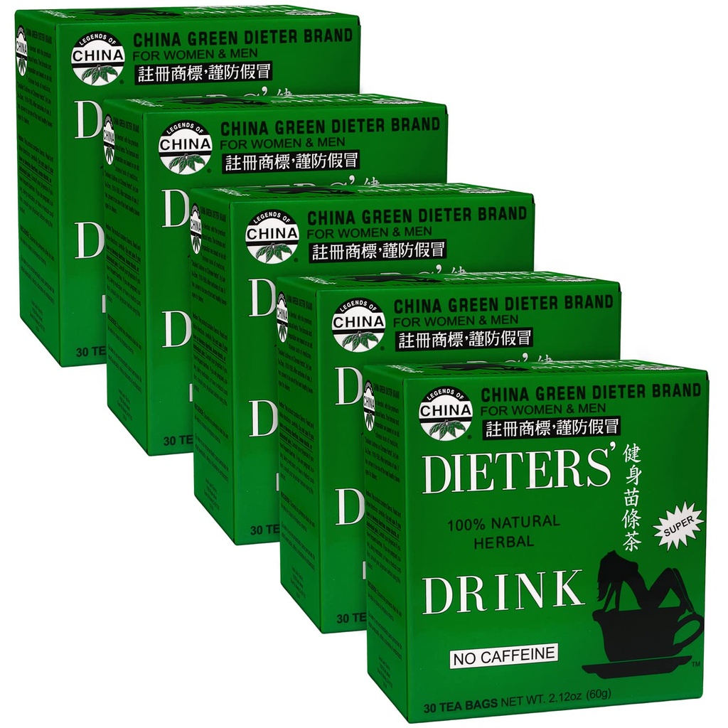 Onkel Lee 's Tea Detox Tea med Senna Laxative, Forstoppelse Relief for voksne, understøtter en sund vægt, Caffe- Free Herbal Tea Tasker, 30 Greve (Pack of 5)