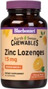 Bluebonnet Nutrition Earthsweet Zink Lozenges 15mg Chewables, Plus 100mg C-vitamin, Soy- fri, Glutenfri, Kosher Certificeret, Dairy- fri, Vegan, Orange Flavored, 60 Lozenges