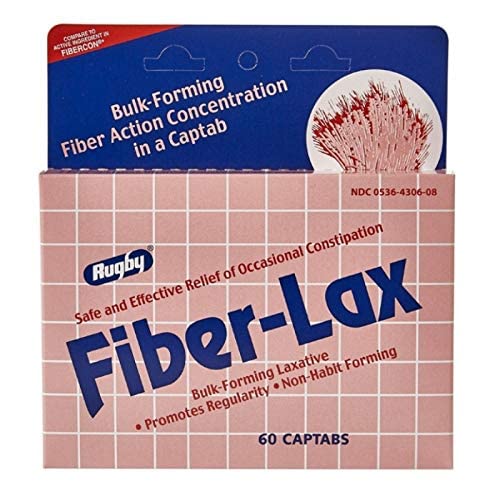 Rugby Fiber- Lax Polycarbo 500 Mg Tablets 60 Ea