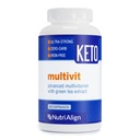 Nutrity- Justér Multivit Memory 124; 90 Multivitamin kapsler til Keto Memory 124; 20 essentielle vitaminer og mineraler med grøn te ekstrakt og Chrom Memory 124; Lav Carb Keto Support Multi Vitamin Memory 124; Sukker fri og Zero Carb
