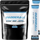 Nootrop Powder for Energy and Focus, 124; No Sugar Focus Energy Drink Mix med Nootrop Kosttilskud, 200mg Koffein, for voksne, 25 Single Serve Packets, Blue Yum