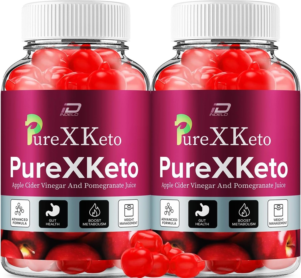PureXKeto ACV Gummies Kosttilskud - PureX Keto ACV Gummies med Apple Cider Vinciate & Pomegranate Juice, Pure X Keto Gummies anmeldelser, Advanced Weight Management (2 Pack - 120 Gummies)