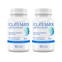 L- methylfolat supplement (1 mg) - Professionel styrke med optimeret bioaktivt methylfolat - 5 MTHF - Non- GMO, Gluten Free, Soy Free, GMP - 180 Vegetar Unflavored Kapsler