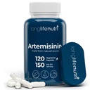 LongLifeNutri Artemisinin 150mg - Extracted from Sweet Wormwood, 120 Vegetariske Kapsler, Organic Artemisia Annua Supplement for Daily Detox, 4-Måneders Supply, GMP Certified, Made in USA
