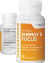 Awakening Natural Energy & Focus Nootrop Supplement med Panax Ginseng, Guarana Extract & Chrom Picolinate Dex124; Brain Supplement for Focus, Energy, Mood & Clarity Dex124; Gluten Free Veggie, USA - 60 Caps
