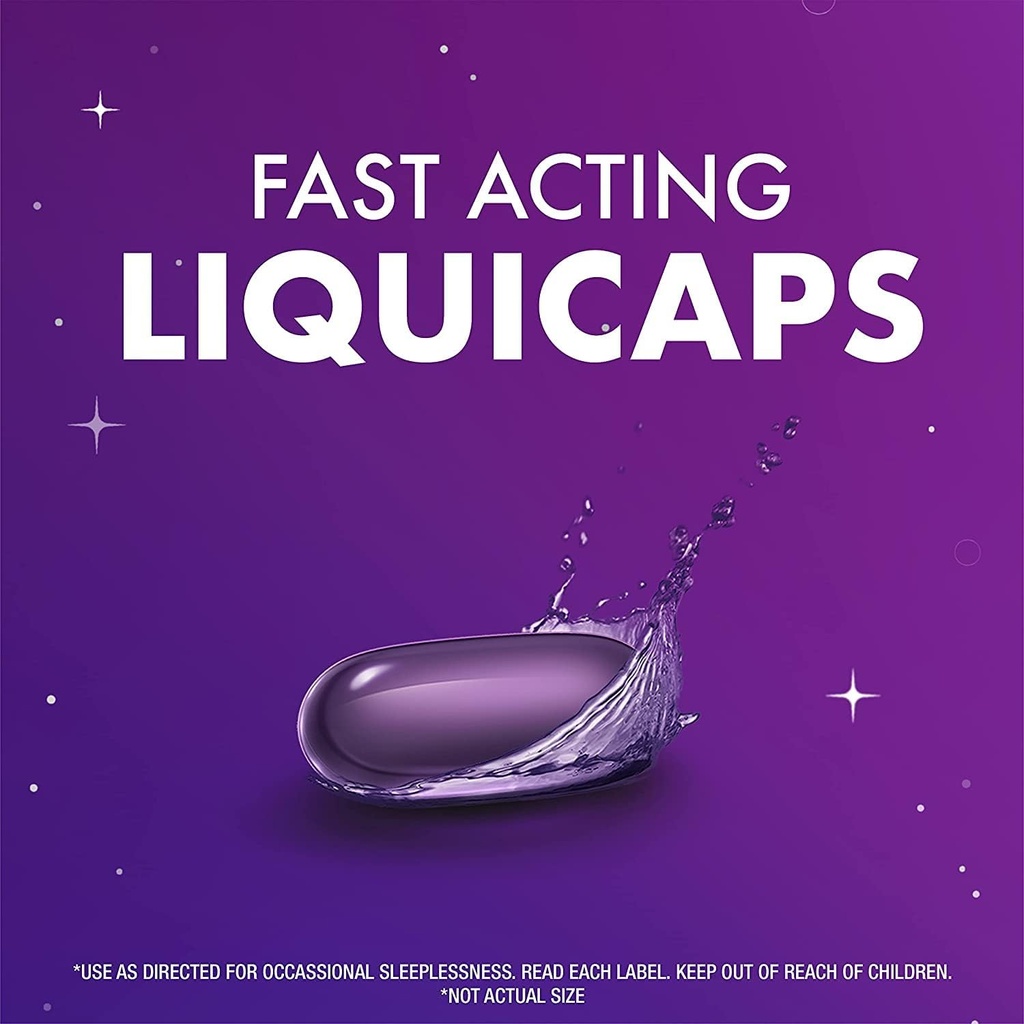 ZzzQuil Vicks Nighttime Sleep Supplement LiquiCaps, 96 ct 96 Greve (pakning med 1)