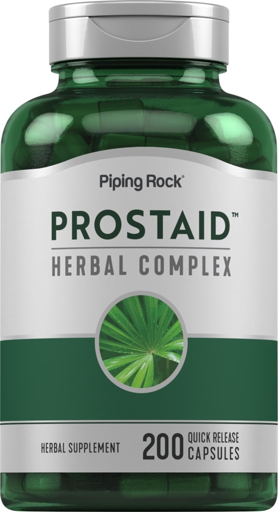 Piping Rock Prostata Supplement for mænd; 200 Capsules Tea 124; Prostaid Herbal Complex Uddrag med Saw Palmetto, Pygeum, Stinging Nettle Tea 124; Non- GMO, Gluten Free