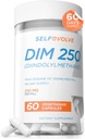 DIM supplement 250 mg med BioPerine, østrogen balance & hormon balance for kvinder & mænd, menopause kosttilskud til kvinder, antioxidant støtte, Vegan kapsler, 60 Ct, 2 måneder Supply