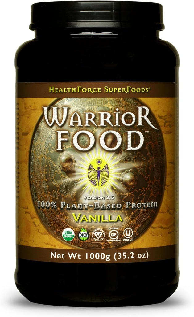 MENNESKELIGE SUPERFODER Warrior Food Protien Powder - Vanilla Flavor - 1000 Bedste